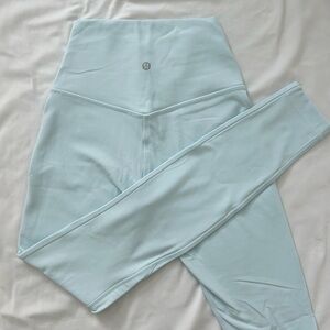 Luluemon align 28” leggings, color: “powder blue”